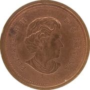 1 Cent - Elizabeth II (4th portrait; non-magnetic) – Vorderseite