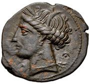 Æ Shekel (with Punic Letter 𐡁) – avers