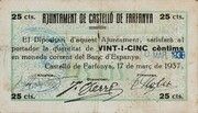 25 Céntimos (Castelló de Farfanya) – Vorderseite