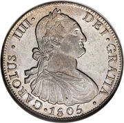 8 Reales - Charles IV (bust of Charles IV) – dritto