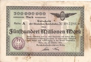 500 000 000 Mark (Cologne; Reichsbahndirektion) – avers