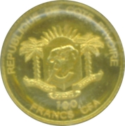 100 Francs CFA (German Silver Eagle) – anverso
