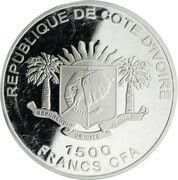 1500 Francs CFA (Hanging Gardens of Babylon) – anverso
