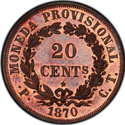 20 centavos (Essai) – revers