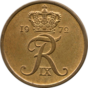 5 Øre - Frederik IX - voorzijde