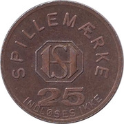 25 Spillemærke - HS – reverso