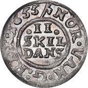 2 Skilling Dansk - Frederik III (Shield type IIb) – reverso