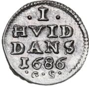 1 Hvid - Christian V – reverso