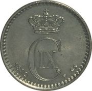 1 Øre - Christian IX (Pattern) – anverso