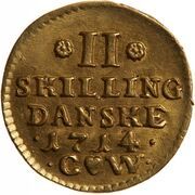 2 Skilling Dansk - Frederik IV (Pattern) – reverso