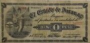 1 Peso (El Estado de Durango) -  avers