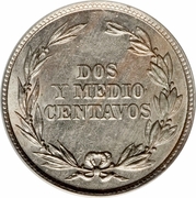2½ Centavos – achterkant