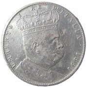 Replica - 5 Lire / 1 Thaler / 1 Rial - Umberto I – voorzijde