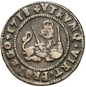 2 Maravedis - Philip V (Valencia) – реверс