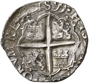2 Reales - Philip III (hammered,OMNIVM) – реверс