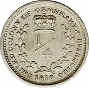 ¼ Guilder - George III – reverse
