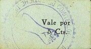 5 Céntimos (Estiche de Cinca) – anverso