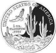100 Dollars "American Platinum Eagle" (Bullion Coinage) – Rückseite