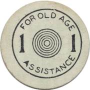 1 Mill - Sales Tax Token for Old Age Assistance (Oklahoma) – реверс