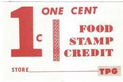 1 Cent - Food Stamp Scrip (Twin Ports Grocery Co.) – аверс