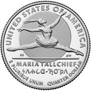 ¼ Dollar "Washington Quarter" (Maria Tallchief) – реверс