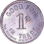1 Cent - The Grange Store (Evansville, Wisconsin) – реверс
