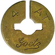 Telephone Token - Goetz 4 AT (Chicago, Illinois) -  anverso