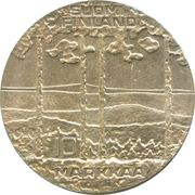 10 Markkaa (President Kekkonen) - reverso