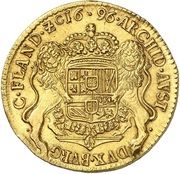 ½ Gold Ducaton - Charles II – reverso