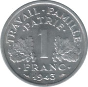 1 Franc (Vichy French State - light type) -  аверс