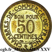50 centimes (Essai de Morlon en bronze-alu, hybride) - avers