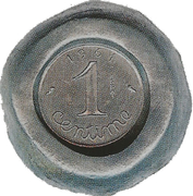 1 centime Épi (Epreuve de contrôle de revers) – revers