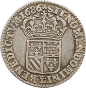 1⁄16 Ecu of Flanders - Louis XIV -  obverse