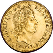 Gold Louis with 8 Ls and insignia - Louis XIV – anverso