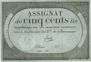 500 livres (assignat de ...) – avers