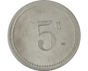 5 centimes - Cercle de la Jeune France - Rougiers [83] – revers