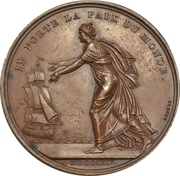 Medal - Louis XVIII (Arrival to shore of the new king) - rovescio