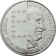 10 Francs Robert Schuman - reverso