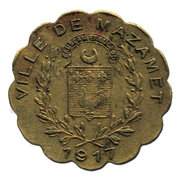 5 Centimes - Ville de Mazamet - Alquier frères [81] – avers