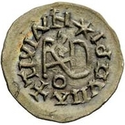 ¼ Siliqua (In the name of Justin I and Theoderic; Sirmium; retrograde S with flat bust) -  voorzijde