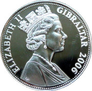 5 Pounds - Elizabeth II (Concorde's First Around the World Flight) – аверс