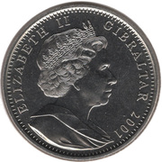 1 Crown - Elizabeth II (Lord Tennyson) – аверс