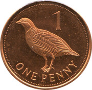 1 Penny - Elizabeth II (Barbary Partridge; bigger bust) – реверс