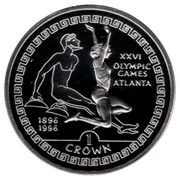 1 Crown - Elizabeth II (Long Jumper; Silver proof) – реверс