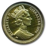 ⅒ Crown - Elizabeth II (Roses) – anverso