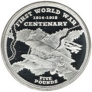 5 Pounds - Elizabeth II (Outbreak WWI - Air) – реверс