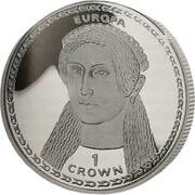 1 Crown - Elizabeth II (Europa; Silver Proof) – reverso