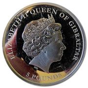 5 Pounds - Elizabeth II (Barbary Ape; Platinum) – аверс