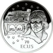 70 ECUs - Elizabeth II (Napoleon I and Eurotunnel) – реверс