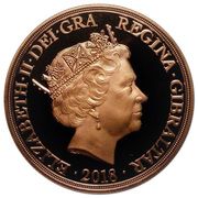 5 Sovereigns - Elizabeth II (End of World War I - Amiens; Gold Piedfort) – аверс